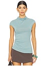 view 1 of 5 Asymmetric Tee in Chalk Blue