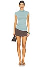 view 5 of 5 Asymmetric Tee in Chalk Blue