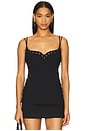 view 1 of 4 Eyelet Heart Singlet Top in Black