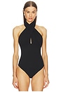 view 2 of 5 Draped Bodysuit in Black
