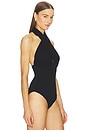 view 3 of 5 Draped Bodysuit in Black