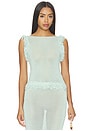 view 1 of 5 TOP CON FLECOS in Celeste Blue