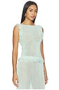 view 2 of 5 TOP CON FLECOS in Celeste Blue