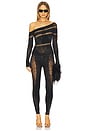 view 1 of 4 Ivy Long Rhinestone Jumpsuit in Blackjack
