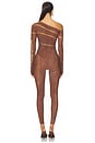 view 3 of 4 Ivy Long Rhinestone Jumpsuit in Old Money Brown