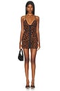 view 1 of 4 Doll Dress in Brown Leopard Print