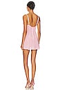 view 3 of 4 Annamaria Mini Dress Stretch Chiffon Rose Trim Silk Chiffon Dress in Pink