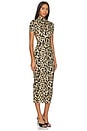 view 3 of 5 Knockout Dress in Beige Leopard Print