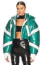 view 2 of 5 Bianca Bomber Jacket in Jade & Optic Stripe