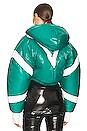 view 4 of 5 Bianca Bomber Jacket in Jade & Optic Stripe