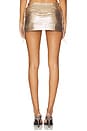 view 4 of 6 Sabina Metallic Chainmail Skirt in Bronze