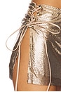 view 6 of 6 Sabina Metallic Chainmail Skirt in Bronze