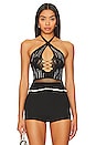 view 1 of 5 Kailani Top Shapewear Halter Neck Fringe Top in Black