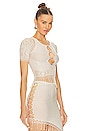 view 2 of 5 Urchin Top Shapewear Fringe Top in White