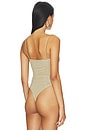 view 4 of 6 Sheer Gloss Bodysuit in Taupe