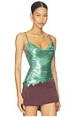 view 2 of 6 Maya Metallic Chainmail Top in Laguna