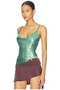 view 3 of 6 Maya Metallic Chainmail Top in Laguna