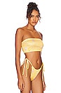 view 2 of 4 HAUT DE MAILLOT DE BAIN JUDI in Yellow Gingham