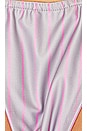 view 6 of 6 Woods Bikini Bottom in Grey & Pink Pinstripe