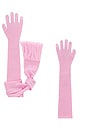 view 2 of 3 Remy Merino Wool Long Gloves in Sunset Pink