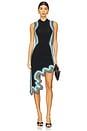 view 1 of 4 Brooklyn Wavy Asymmetric Dress in Black
