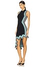 view 3 of 4 Brooklyn Wavy Asymmetric Dress in Black