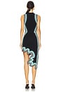 view 4 of 4 Brooklyn Wavy Asymmetric Dress in Black