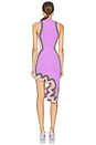 view 4 of 4 Brooklyn Wavy Asymmetric Dress in Sunset Violet
