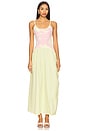 view 1 of 4 Ivy Mixed Media Maxi Dress in Lemon Sorbet