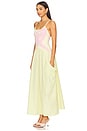view 3 of 4 Ivy Mixed Media Maxi Dress in Lemon Sorbet