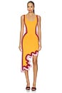 view 1 of 5 Aster Reversible Wavy Dress in Golden Orange
