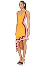 view 4 of 5 Aster Reversible Wavy Dress in Golden Orange