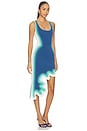 view 3 of 5 Aster Reversible Wavy Dress in Navy Turquoise