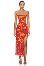 view 2 of 4 IRIS MAXI TANK ドレス in Fireball Orange