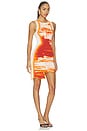 view 2 of 4 VESTIDO HAZEL MINI WAVY in Fireball Orange