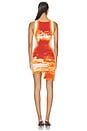 view 4 of 4 VESTIDO HAZEL MINI WAVY in Fireball Orange