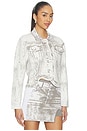 view 2 of 5 Hana Denim Print Oversized Jacket in Denim White