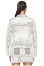 view 3 of 5 Hana Denim Print Oversized Jacket in Denim White