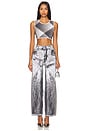 view 5 of 6 PANTALONES ZAHRA WIDE LEG in Charcoal Gray