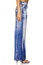 view 3 of 6 Aria Denim Print Wide Leg Pants in Blueberry