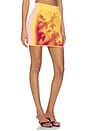 view 2 of 6 Alani Window Print Mini Skirt in Golden Orange