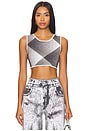 view 1 of 4 JUDE CROPPED PLAID トップ in Charcoal Gray