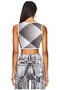 view 3 of 4 Jude Cropped Plaid Top in Charcoal Gray