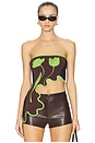 view 1 of 5 Pomelo Wavy Bra Top in Neon Lime