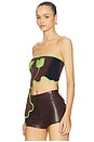 view 3 of 5 Pomelo Wavy Bra Top in Neon Lime