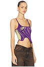 view 2 of 5 Mila Denim Print Tank Top in Purplicious