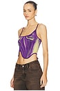 view 3 of 5 Mila Denim Print Tank Top in Purplicious