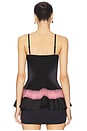 view 3 of 4 Tulip Needle Punch Tank Top in Pink & Black