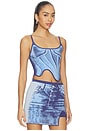 view 2 of 4 Mila Denim Print Tank Top in Denim Blue