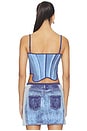 view 3 of 4 Mila Denim Print Tank Top in Denim Blue